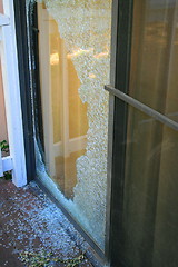 Image showing Broken Glass Door