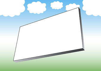 Image showing billbord with blue sky and clouds