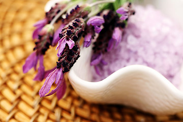 Image showing lavender bath salt