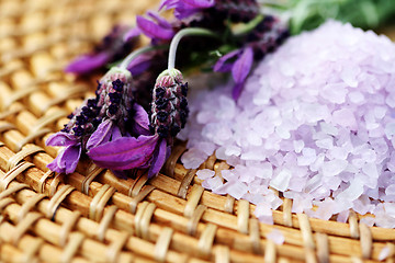 Image showing lavender bath salt