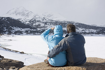 Image showing Couple in the mountains