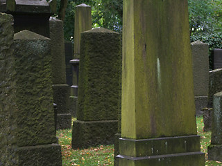 Image showing Old gravestones