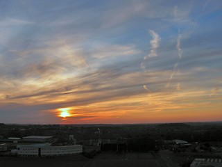 Image showing sunset over loughborough