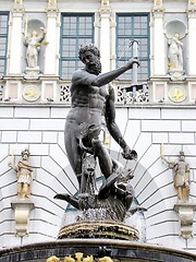 Image showing Neptune Fountain in Gdansk