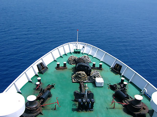 Image showing bow of a ship from above