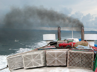 Image showing Cargo on a Small Boat