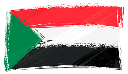 Image showing Grunge Sudan flag