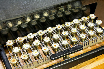 Image showing Typewriter keyboard angle