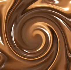 Image showing melted chocolate swirl