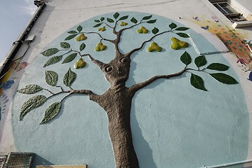 Image showing Tree on a wall.