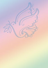 Image showing gradient colored background with dove