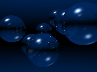 Image showing blue bubbles