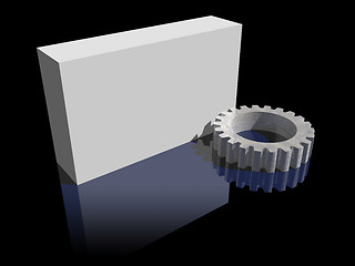 Image showing blank box and gear