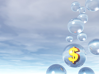 Image showing bubles and dollar sign