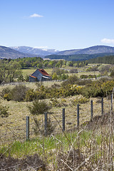 Image showing scottish highlands with a lonely house