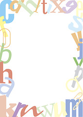 Image showing background with colored letters around