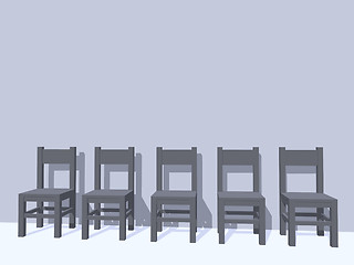 Image showing row of chairs