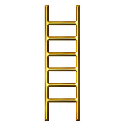 Image showing 3D Golden Ladder 