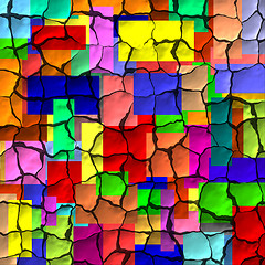 Image showing Colorful Cracks