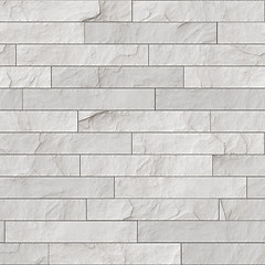 Image showing white brick wall