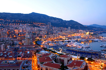 Image showing Monaco at night