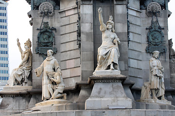 Image showing Statue Christopher Columbus city Barcelona, Spain