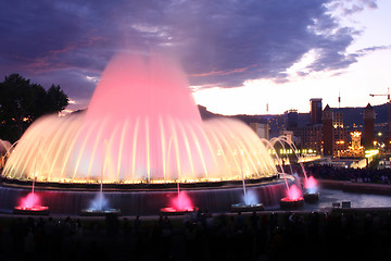 Image showing Magic fountain in Barcelona, Spain