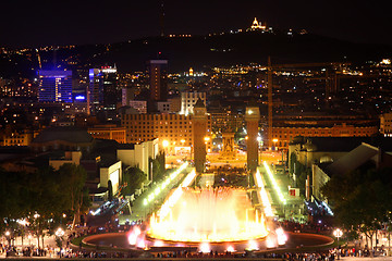 Image showing Magic fountain in Barcelona, Spain