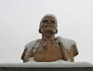 Image showing Lenin in snow