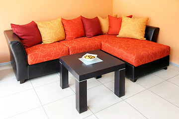 Image showing Orange sitting area