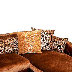 Image showing Golden sofa corner