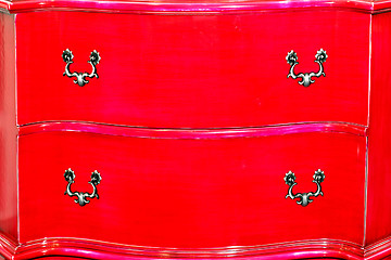 Image showing Red drawers