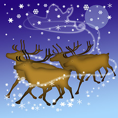 Image showing deers of Santa