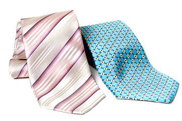 Image showing Blue and rose ties