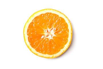 Image showing Cut on fifty-fifty orange