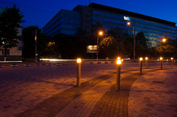 Image showing night quay