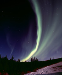 Image showing Narrow aurora arc