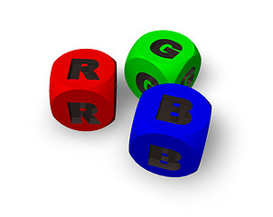 Image showing rgb dices