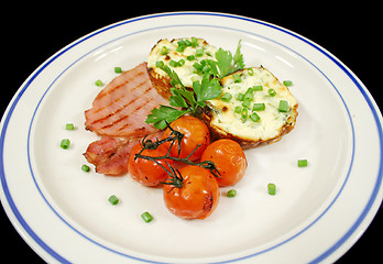 Image showing Ricotta And Bacon Breakfast 6