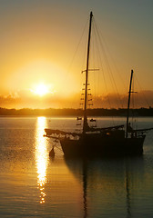 Image showing Dawn Over Water