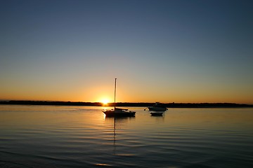 Image showing Boats At Dawn