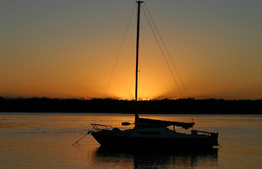 Image showing Early Morning Yacht