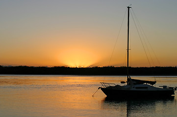 Image showing Early Morning Yacht