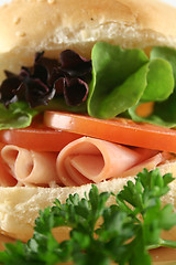 Image showing Ham And Salad Roll 7