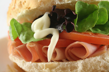 Image showing Ham And Salad Roll 9