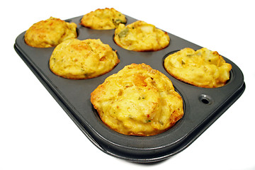 Image showing Freshly Baked Vegetable Muffins