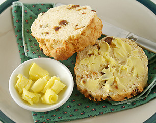 Image showing Buttered Raisin Scones 3