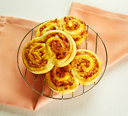 Image showing Baked Ham Scrolls