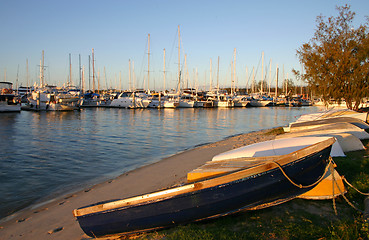 Image showing Dinghy And Yachts