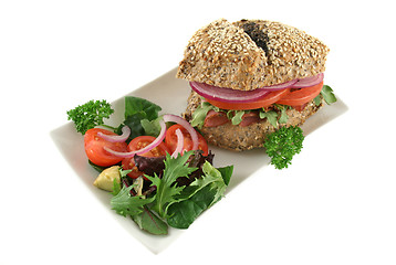 Image showing Wholegrain Salad Roll 1